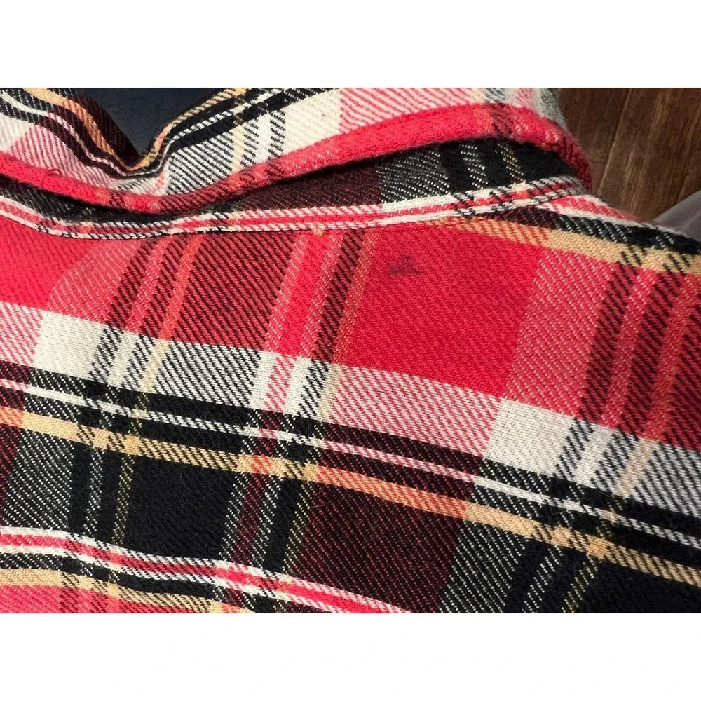 Ralph Lauren Mens Black Label Shirt‎ Red Black Yellow Large Cotton Flannel  XL